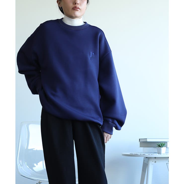 英文字刺繍ビッグシルエットエアスウェット【AW】 | aimoha  | 詳細画像8 