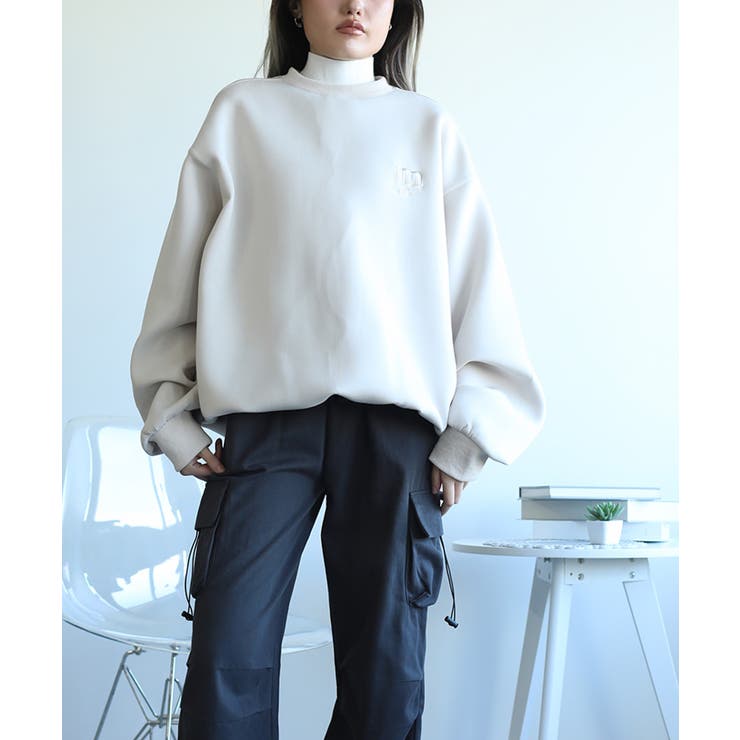 英文字刺繍ビッグシルエットエアスウェット【AW】 | aimoha  | 詳細画像15 