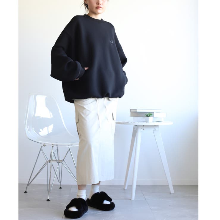 英文字刺繍ビッグシルエットエアスウェット【AW】 | aimoha  | 詳細画像21 