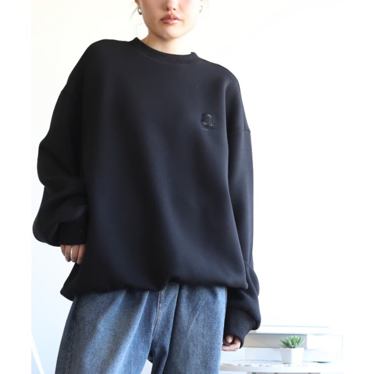 英文字刺繍ビッグシルエットエアスウェット【AW】 | aimoha  | 詳細画像23 