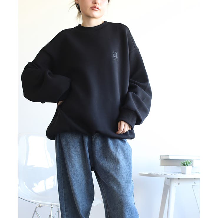 英文字刺繍ビッグシルエットエアスウェット【AW】 | aimoha  | 詳細画像25 