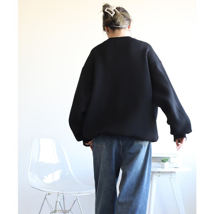 英文字刺繍ビッグシルエットエアスウェット【AW】 | aimoha  | 詳細画像27 