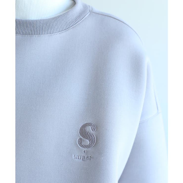 英文字刺繍ビッグシルエットエアスウェット【AW】 | aimoha  | 詳細画像2 