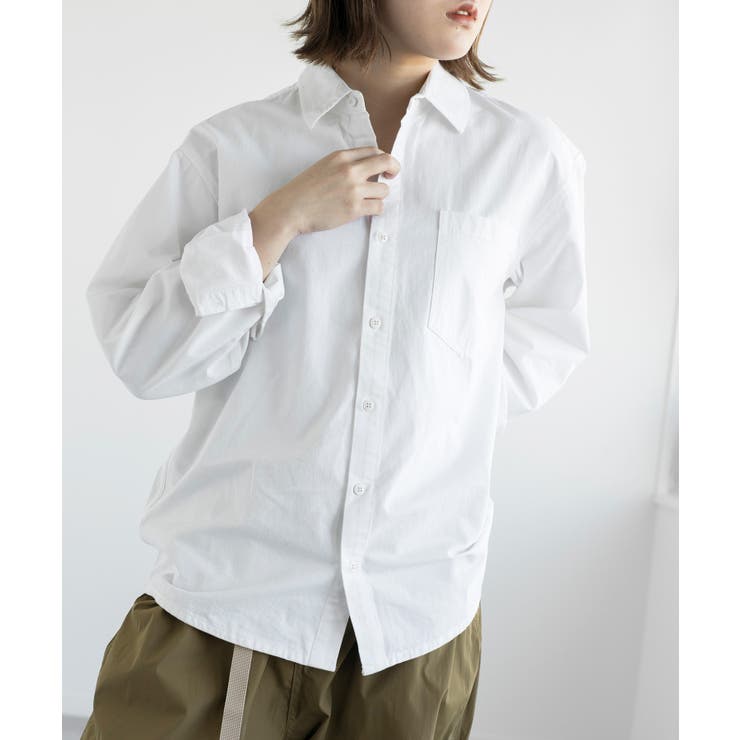 ホワイト | aimoha MEN/SLIM FIT SHIRT デニムシャツ | aimoha men