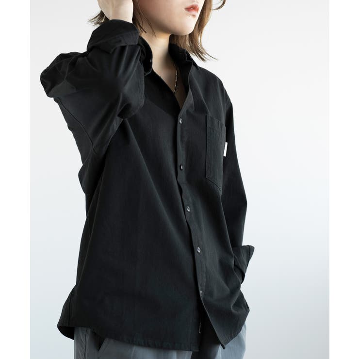 ブラック | aimoha MEN/SLIM FIT SHIRT デニムシャツ | aimoha men