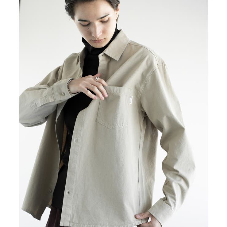 ベージュ | aimoha MEN/SLIM FIT SHIRT デニムシャツ | aimoha men