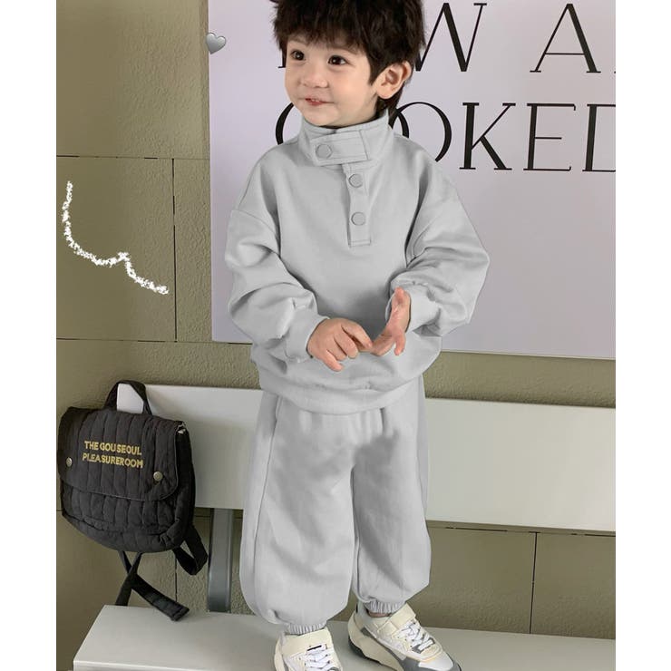 【aimoha-KIDS-】子供服 スポーツ風スウェットセットアップ | aimoha kids | 詳細画像2 