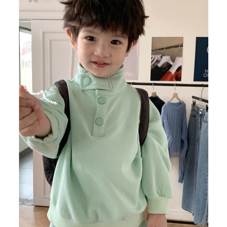【aimoha-KIDS-】子供服 スポーツ風スウェットセットアップ | aimoha kids | 詳細画像4 