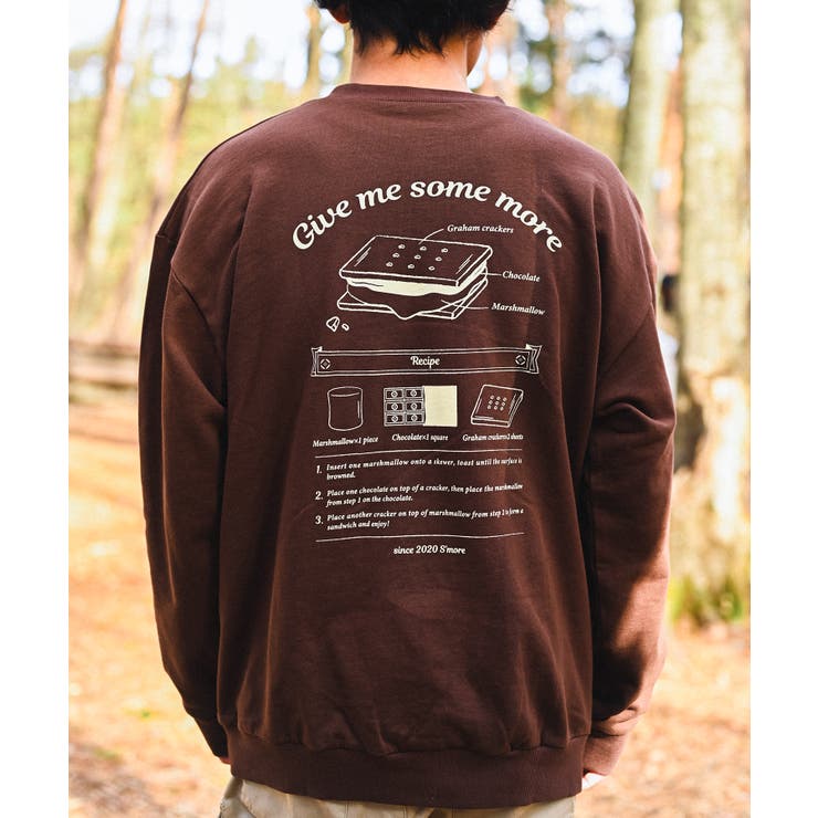 ブラウン | スモアビッグスウェット COTTON CREW | aimoha 