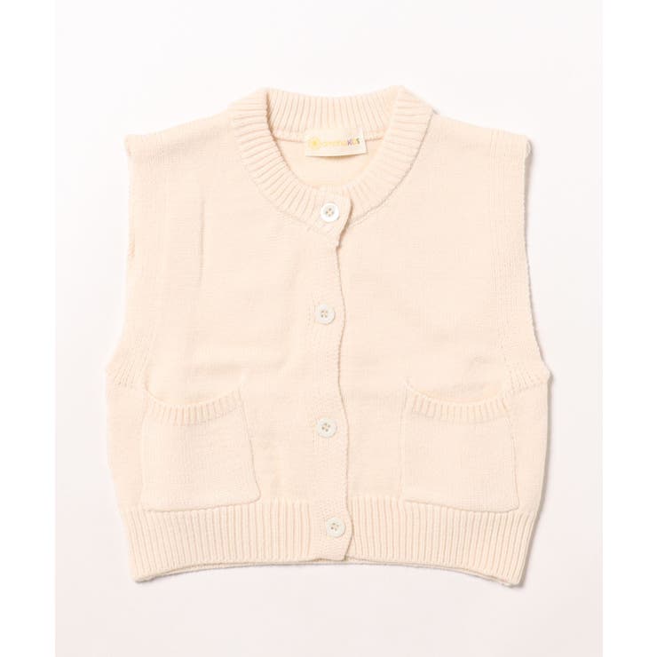【aimoha-KIDS-】子供服 パッチポケット付きニットベスト | aimoha kids | 詳細画像3 