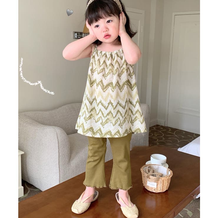 【aimoha KIDS 】子供服かわいい総柄キャミソールワンピ＋無地パンツセッ… | aimoha kids | 詳細画像7 