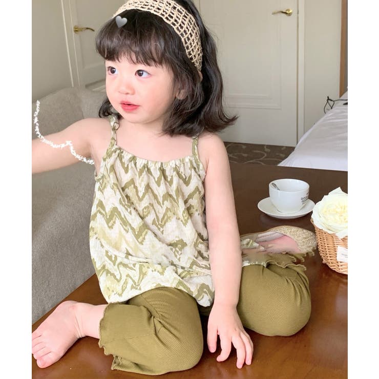 【aimoha KIDS 】子供服かわいい総柄キャミソールワンピ＋無地パンツセッ… | aimoha kids | 詳細画像5 