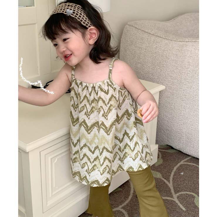 【aimoha KIDS 】子供服かわいい総柄キャミソールワンピ＋無地パンツセッ… | aimoha kids | 詳細画像2 