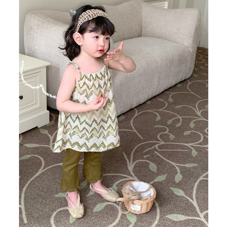 【aimoha KIDS 】子供服かわいい総柄キャミソールワンピ＋無地パンツセッ… | aimoha kids | 詳細画像6 