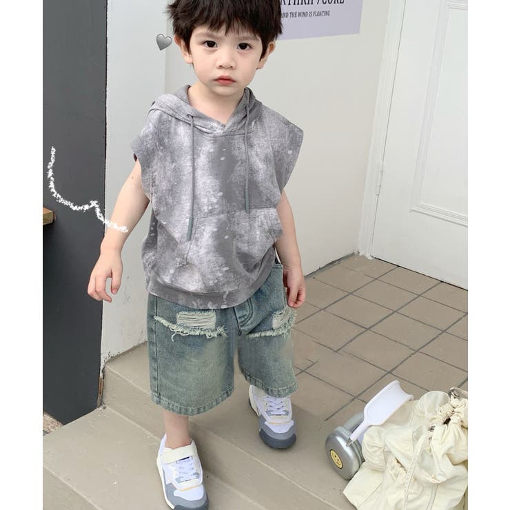 【aimoha-KIDS-】子供服 ポケット付きパーカーベスト【SS】 | aimoha kids | 詳細画像2 