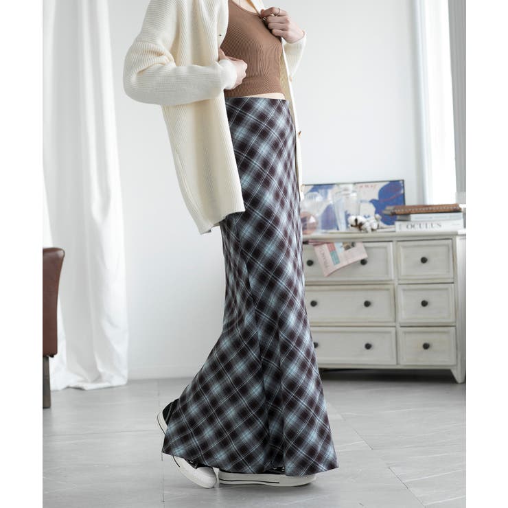 チェック柄マーメードスカート | aimoha  | 詳細画像11 