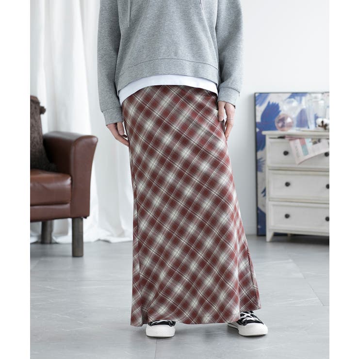 チェック柄マーメードスカート | aimoha  | 詳細画像10 