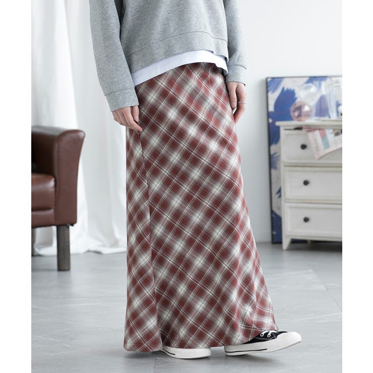 チェック柄マーメードスカート | aimoha  | 詳細画像9 