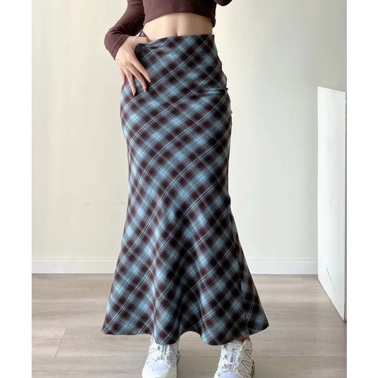 チェック柄マーメードスカート | aimoha  | 詳細画像6 