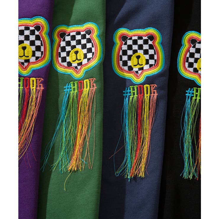 【HOOK  original 】ブロックベアワッペン刺繍レインボーフリンジ飾り… | HOOK | 詳細画像5 