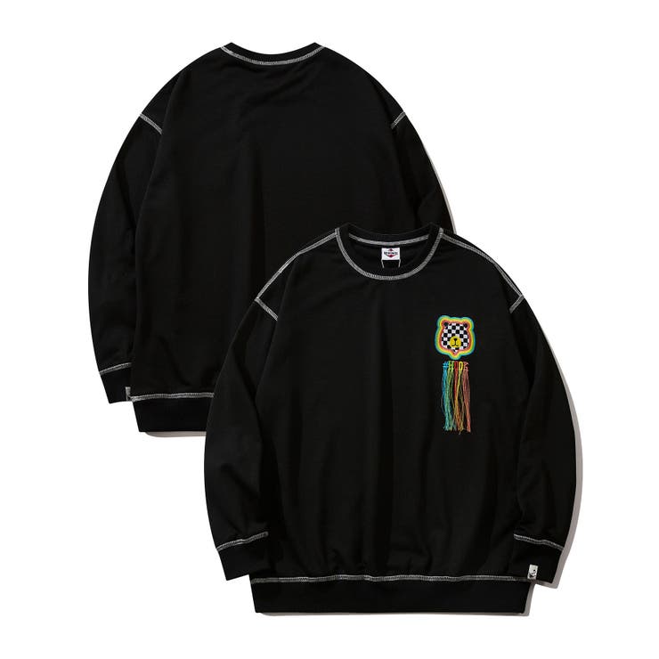 ブラック | 【HOOK  original 】ブロックベアワッペン刺繍レインボーフリンジ飾り… | HOOK