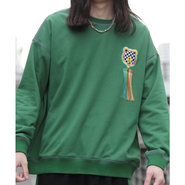 【HOOK  original 】ブロックベアワッペン刺繍レインボーフリンジ飾り… | HOOK | 詳細画像9 