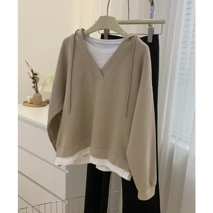 レイヤード風パーカー | aimoha  | 詳細画像1 