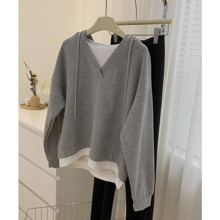 レイヤード風パーカー | aimoha  | 詳細画像2 