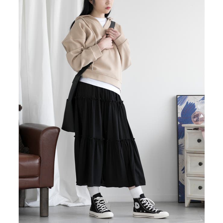 ティアードスカート ロングスカート フレアスカート | aimoha  | 詳細画像16 