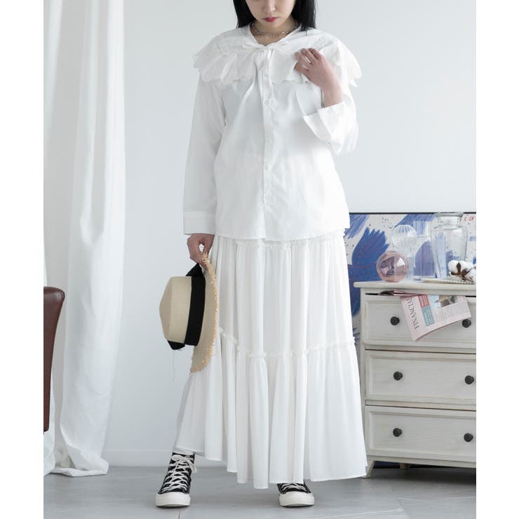 ティアードスカート ロングスカート フレアスカート | aimoha  | 詳細画像21 