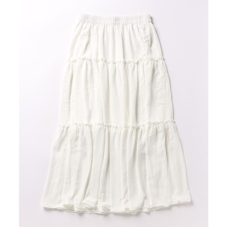 ティアードスカート ロングスカート フレアスカート | aimoha  | 詳細画像2 