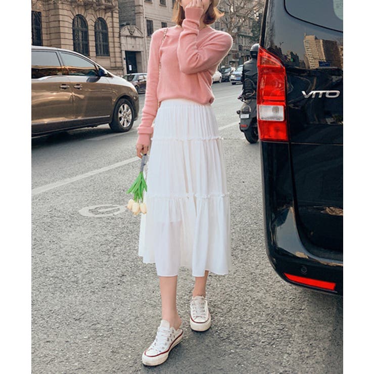 ティアードスカート ロングスカート フレアスカート | aimoha  | 詳細画像3 