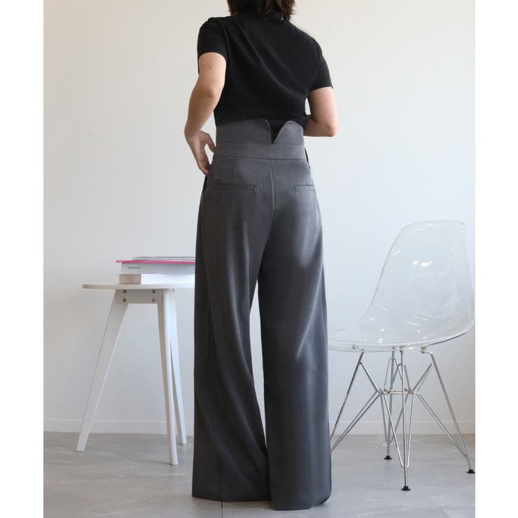 【aimohaオリジナル】3WAYサロペット タック入りワイドスラックス | aimoha  | 詳細画像8 