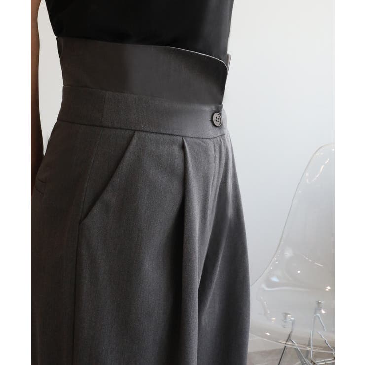 【aimohaオリジナル】3WAYサロペット タック入りワイドスラックス | aimoha  | 詳細画像15 