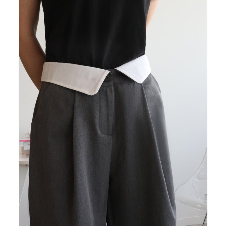 【aimohaオリジナル】3WAYサロペット タック入りワイドスラックス | aimoha  | 詳細画像16 