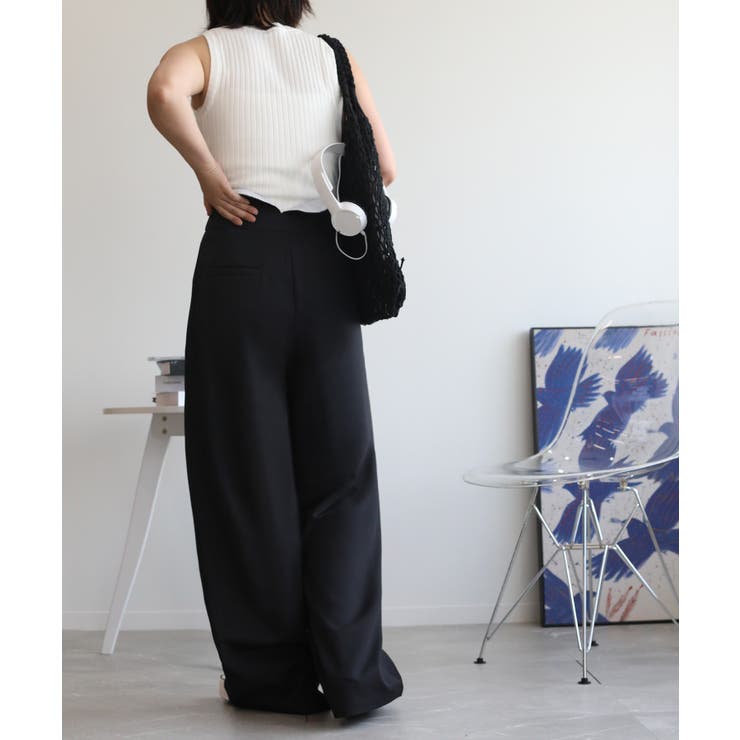 【aimohaオリジナル】3WAYサロペット タック入りワイドスラックス | aimoha  | 詳細画像27 