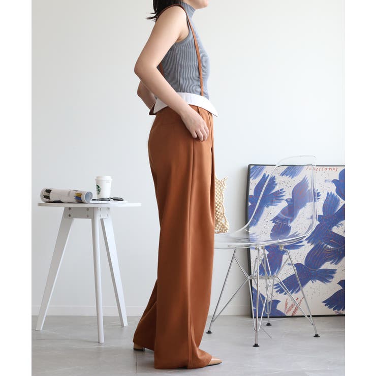 【aimohaオリジナル】3WAYサロペット タック入りワイドスラックス | aimoha  | 詳細画像34 