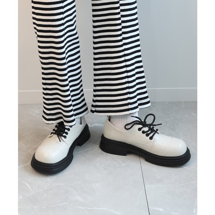 オフホワイト | 【shoes365】ラウンドトゥ厚底 ドレスシューズ | aimoha 