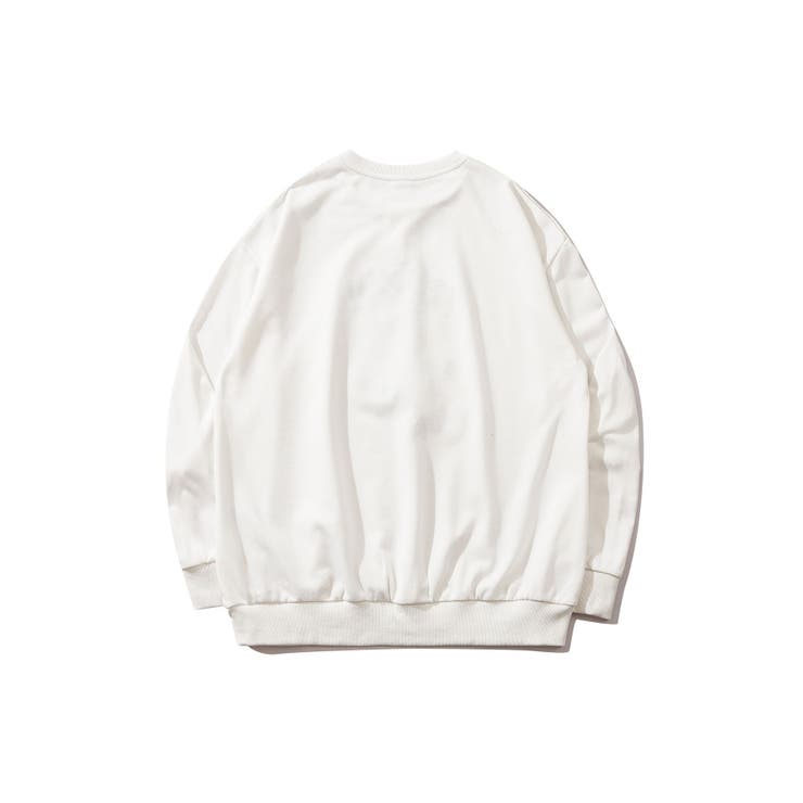 HOOK -original- かわいいネコパッチワーク刺繍フリンジスウェット | HOOK | 詳細画像3 