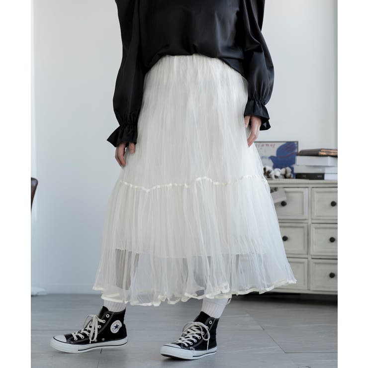 ベージュ | AラインチュールSK | aimoha 