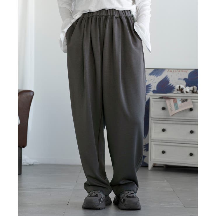 ダークグレー | ウエストゴムスウェットパンツ | aimoha 