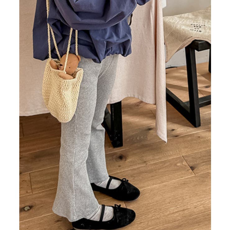 【aimoha-KIDS-】9分丈 セミフレアパンツ | aimoha kids | 詳細画像7 