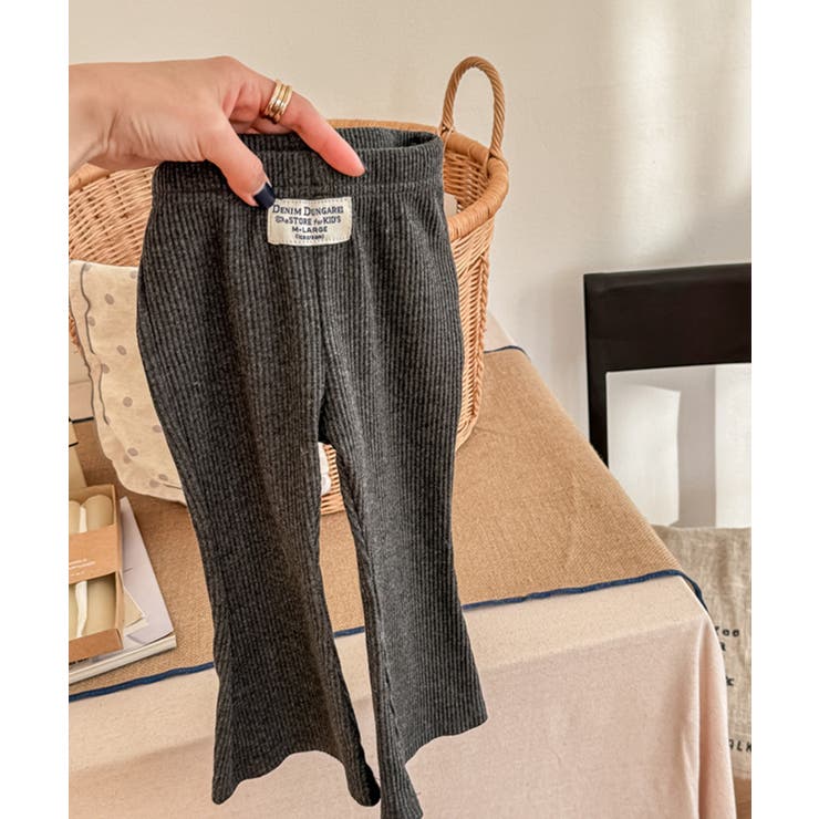 【aimoha-KIDS-】9分丈 セミフレアパンツ | aimoha kids | 詳細画像14 