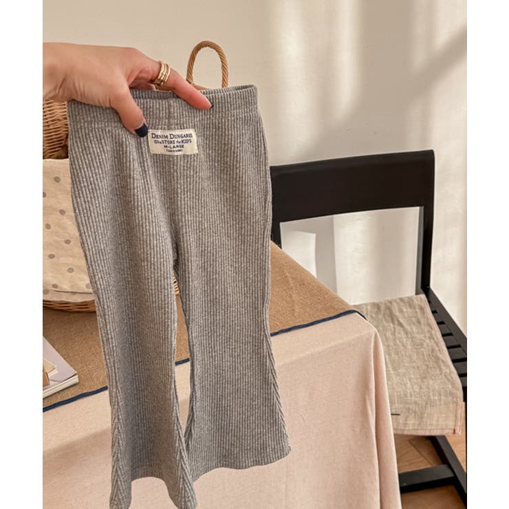 【aimoha-KIDS-】9分丈 セミフレアパンツ | aimoha kids | 詳細画像15 