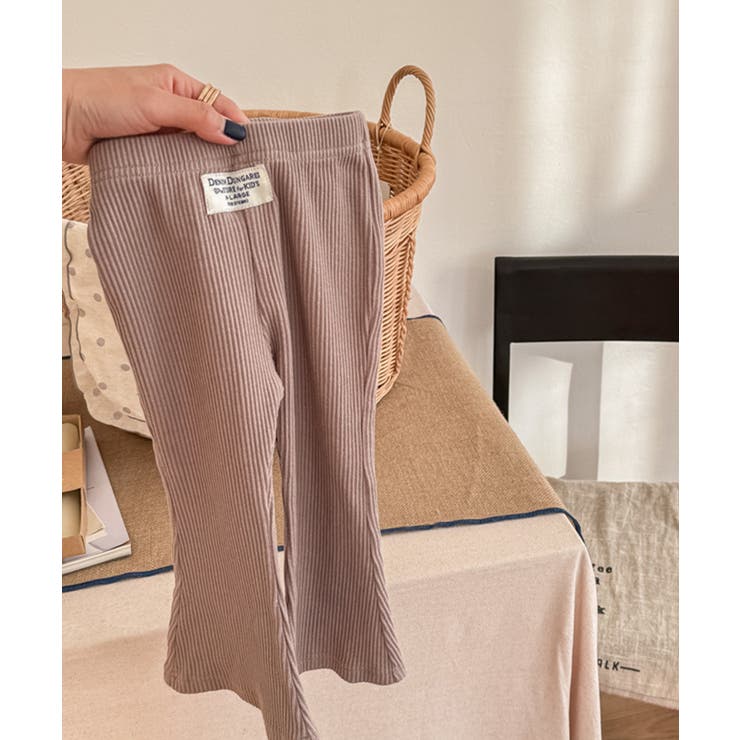 【aimoha-KIDS-】9分丈 セミフレアパンツ | aimoha kids | 詳細画像16 