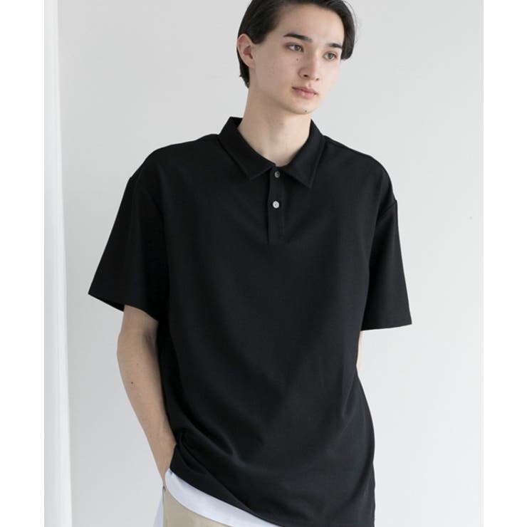 ブラック | 【aimoha MEN】SIMPLE POLO | aimoha men