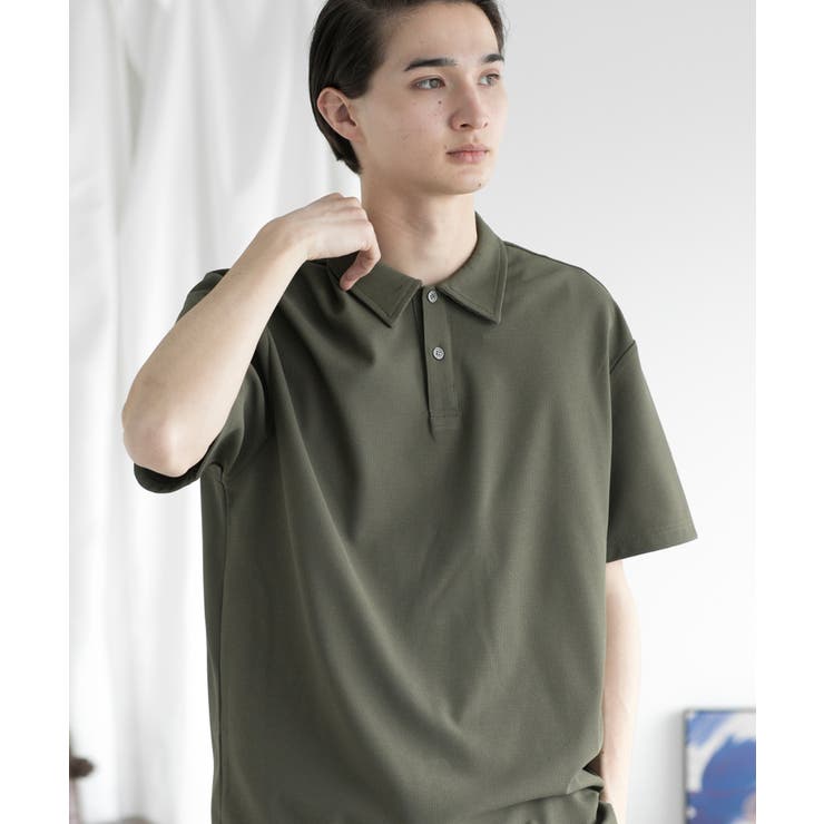 カーキ | 【aimoha MEN】SIMPLE POLO | aimoha men