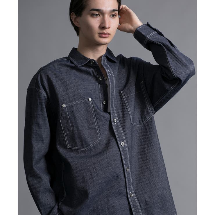 aimoha n_o MULTI POCKET DENIM SHIRT | aimoha men | 詳細画像9 