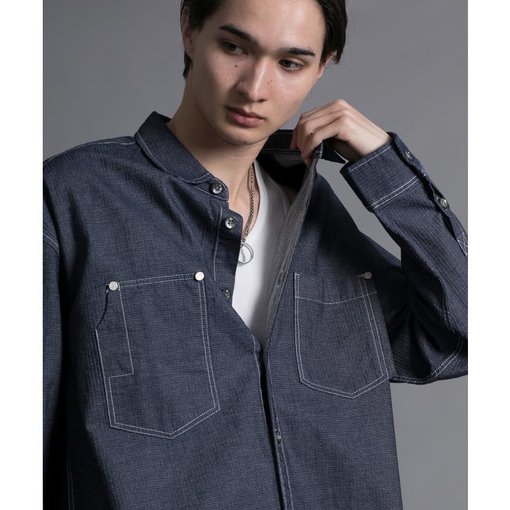 aimoha n_o MULTI POCKET DENIM SHIRT | aimoha men | 詳細画像12 
