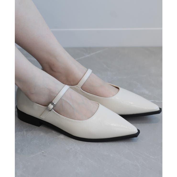 【shoes365】ポインテッド トゥ ローヒール メリージェーン シューズ | aimoha  | 詳細画像7 